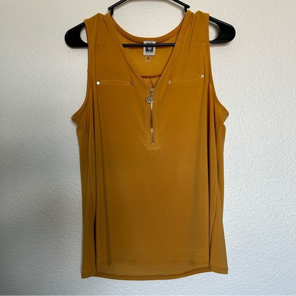Anne Klein NWOT, Business Casual, Everyday, Layer Mustard Sleeveless Tank Top - Picture 1 of 9